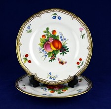 Royal Worcester Bone China GLOUCESTER FRUIT x2 Cabinet Plates - 8" - PERFECT