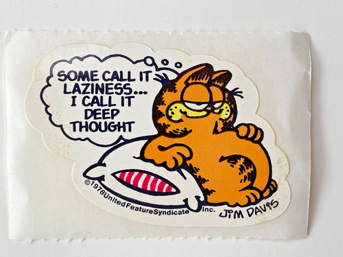 Vintage 80s garfield sticker - 80s,