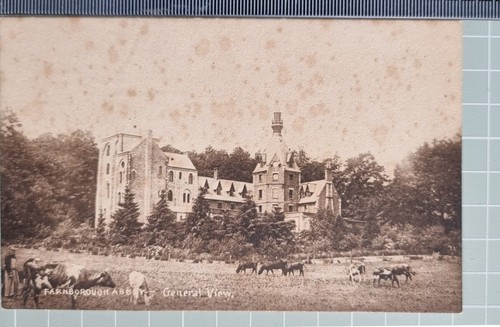 Old postcard farnborough abbey - old,