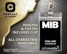 MIB | Men in black ID Badge | Choose Character | Costume Cosplay Prop | ID Card