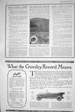 Old 1923 Crossley Car Travelling Theatre Thirlmere Helvelyn Record Mo 20th