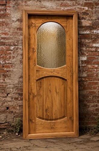 Rustic alder front door - alder,