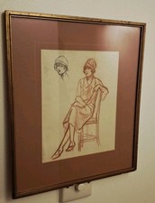 Antique Sketch Drawing  Of