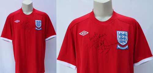 2010 england away shirt signed - england,
