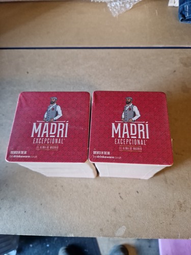 Official madri beer mats two - madri,