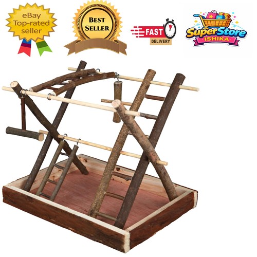 Stylish wooden bird playground - wooden,