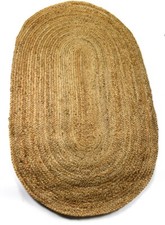 Oval Shaped 100% Jute Rug
