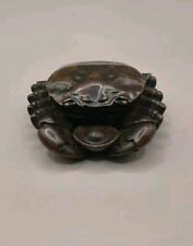 Rare Japanese Meiji Period Bronze Okimono Crab - Ca1870-90