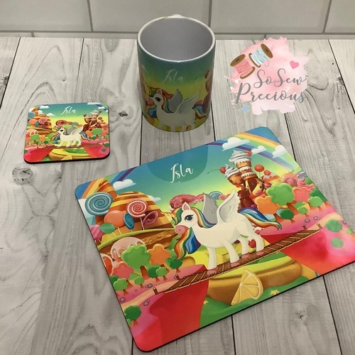 Personalised unicorn placemat - unicorn,