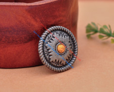 10X 25MM Silver Tone Tribal