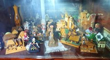 Huge Vintage Collection of Model Village Houses and Ethnographic Dolls
