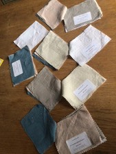 Loom & Last French Linen Fabric Patchwork Crafts x 15 Pieces 5” x 4” Each One