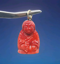Antique Red Coral Buddha