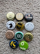 Collection of  10 X Beer Bottle Top Crown Caps from: