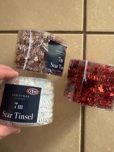 Packs christmas tinsel - of,