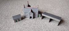  Metcalfe OO Gauge Model Railway Scenery Built Card Farm House And Buildings