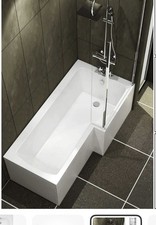 Bath Screen with Return for L