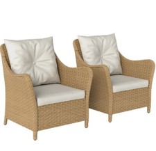 Rattan Garden Chairs Set of 2