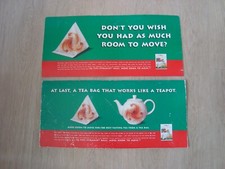 2 Brooke Bond PG Tips Pyramid Teabag Cardboard Shop Advertisement Signs