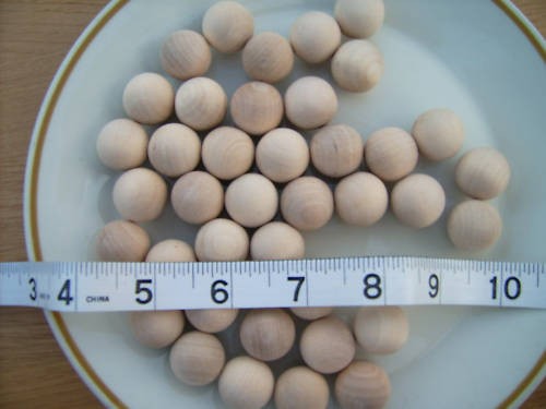 20x wood balls turned wooden - balls.,