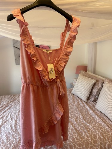 Next pink linen wrap - wrap, dress