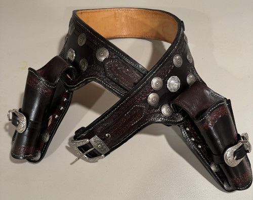Vintage leather western dual - leather,