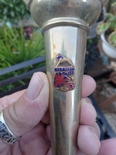 1925 Wembley Empire Exhibition Silver Plated Tulip/Posy Vase with Enamel Badge