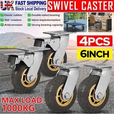 4PCS Heavy Duty 6" Swivel
