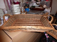 Large wicker basket with handles bread etc