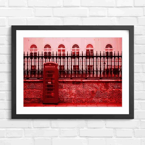 Iconic red telephone - red,