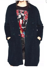 Zara  Dark  Green Wool & Mohair Mix Coat Size medium fit UK 12