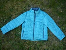 Boys Girls Jack in a Pack  Turquoise Blue Quilted Packable  Jacket Coat 9 - 10