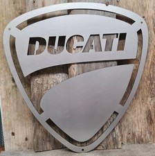 DUCATI Motorcycle Logo Metal Sign Hand Finished Vintage motorbike Wall Art 