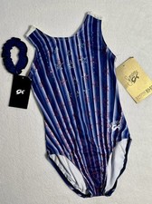 NEW Simone Biles GK Elite LEOTARD Gymnastics STAR SPANGLED USA Leo BLING Sz: AXS