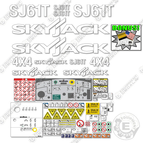 Fits skyjack sj61t decal kit - skyjack,
