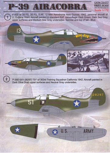 Print scale decals - print, 1/72