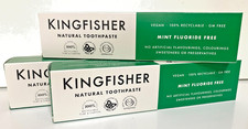 Kingfisher Vegan Mint Toothpaste Natural GM Free Fluoride Free 3 tubes of 100ml