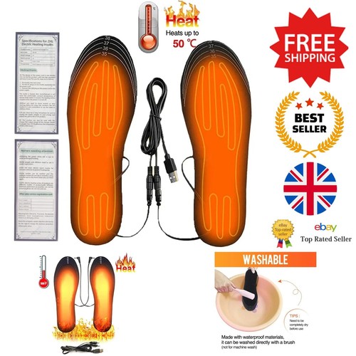Heated shoe insoles usb - shoe,
