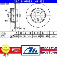 Brake Disc For Vauxhall CORSA