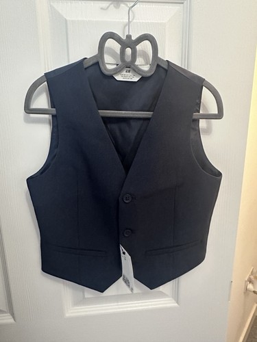 Boys navy waistcoat - navy, size