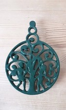 Vintage Green Cast Iron Trivet