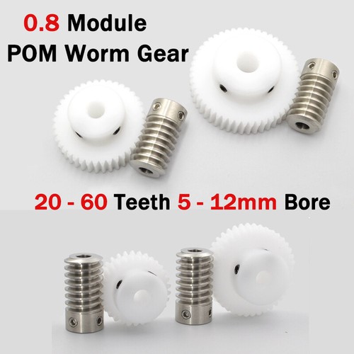 White pom worm gear - white, 0.8