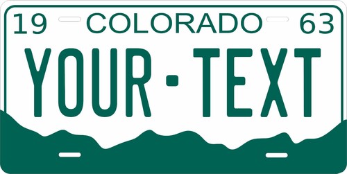 Colorado 1963 license - 1963,