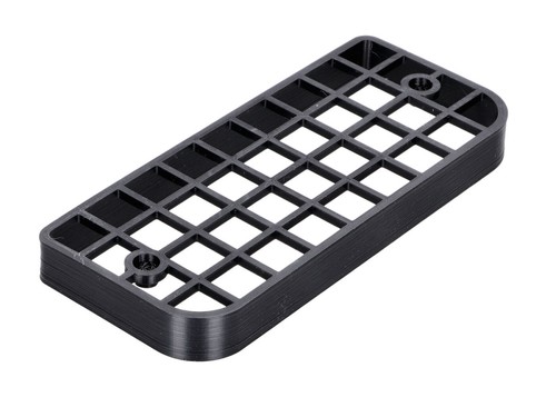 Lamp grille for angular rear