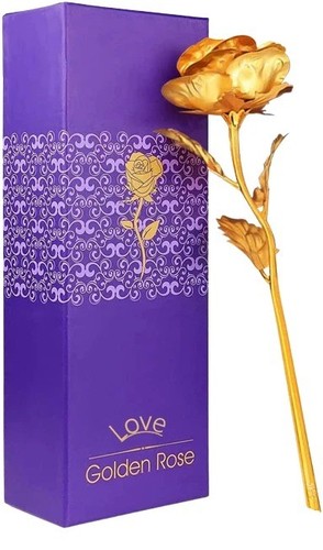 Long stem 24k rose - long,