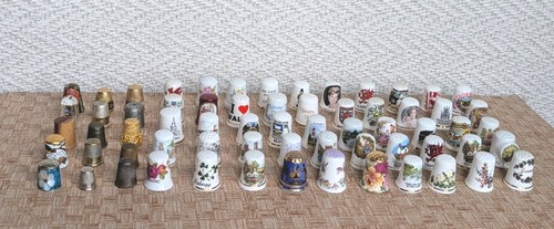 Large lot thimbles metal - lot, 65