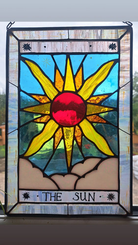 Handmade stained glass the - , sun