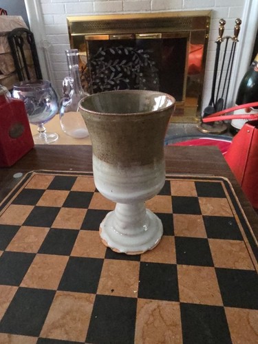 Vintage art pottery - , goblet