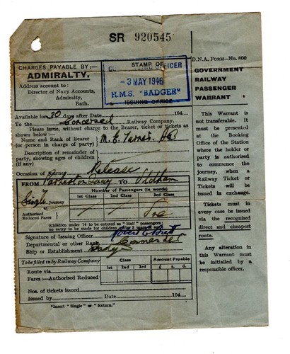 1946 royal navy - 1946, demob