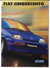 Fiat Cinquecento 1997-98 UK Market Sales Brochure Sporting Soleil SX S 